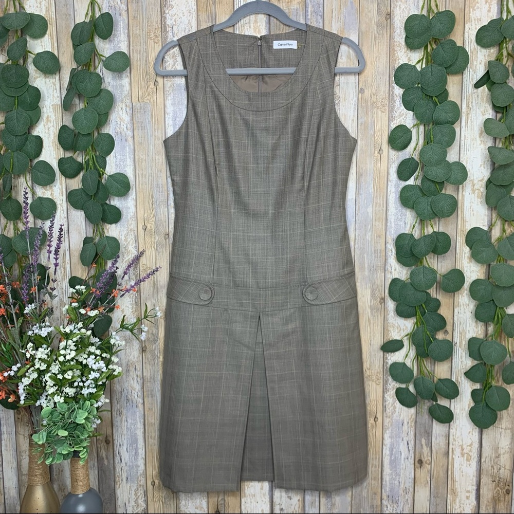 Clavin Klein Sleeveless Mod Jumper Sheath Dress